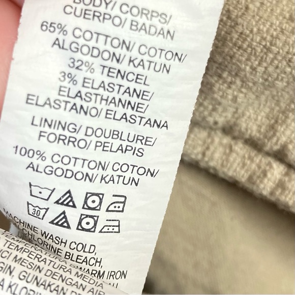 Lucky Brand Woven Jacket XS Shawl Tie Waist Tan Minimalist lightweight cotton - Picture 14 of 16